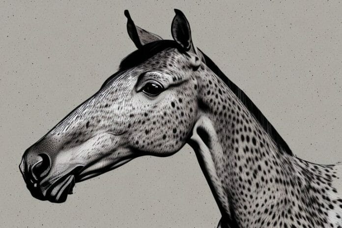 An appaloosa horse in a rural setting in pretoria