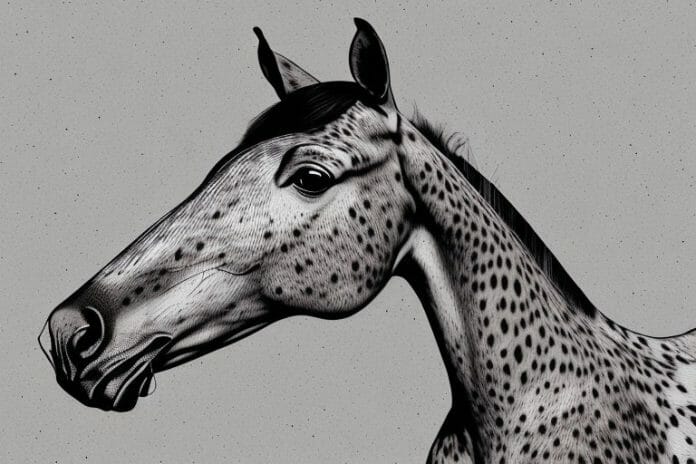 An appaloosa horse in a rural setting in east rand