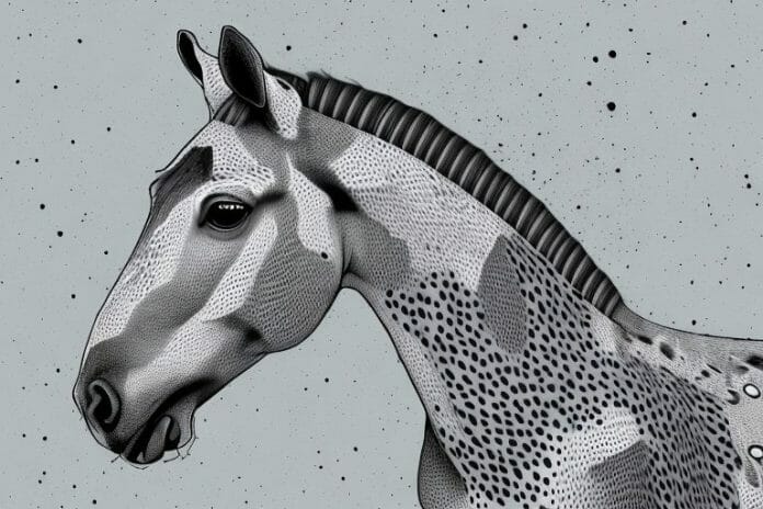 An appaloosa horse in its natural environment in centurion
