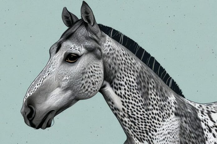 An appaloosa horse in a south african landscape