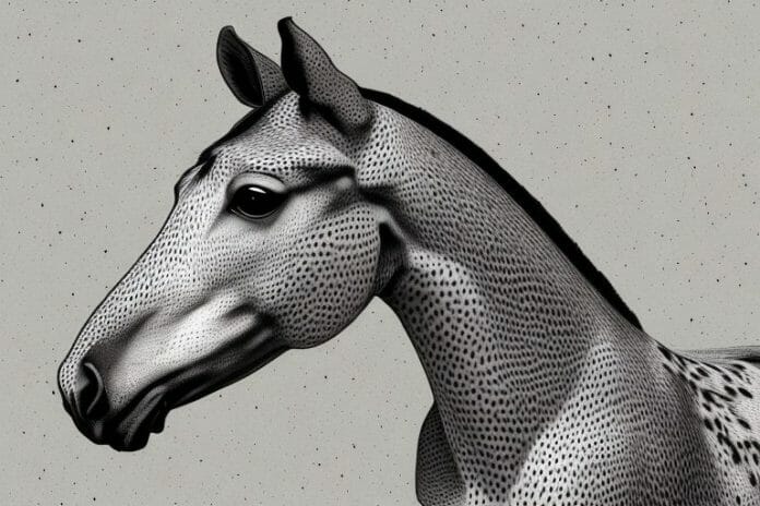 An appaloosa horse in a natural setting near germiston
