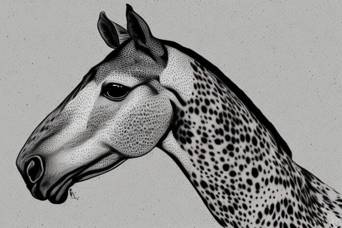 An appaloosa horse in a rural setting in nelspruit