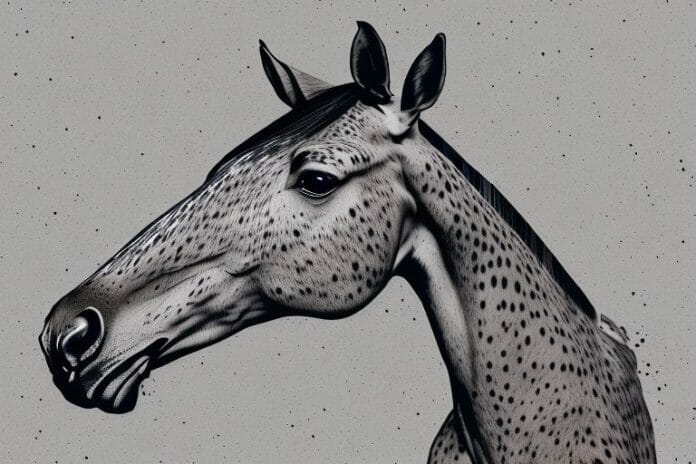 An appaloosa horse in a rural setting in barberton