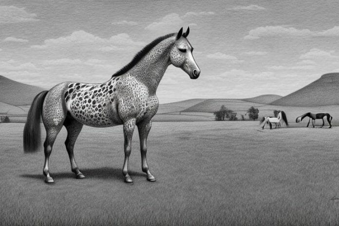 An appaloosa horse in a rural setting near hazyview