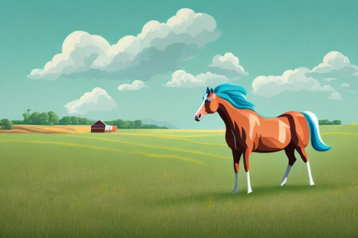 A hackney horse in a rural setting