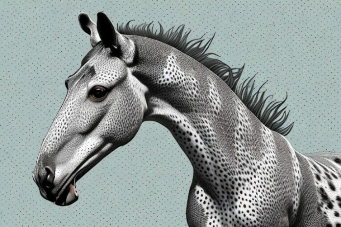 An appaloosa horse in its natural habitat in kathu
