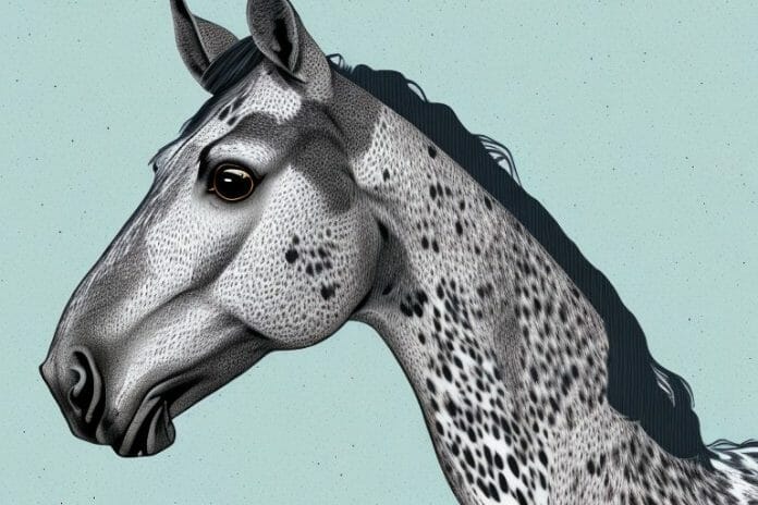 An appaloosa horse in the countryside of hartswater