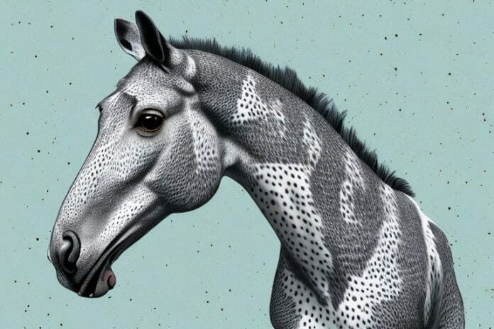 An appaloosa horse in its natural environment in brits
