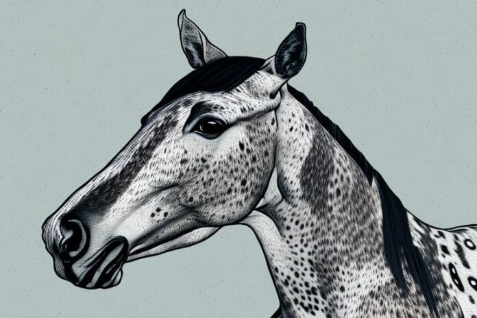 An appaloosa horse in a vryburg