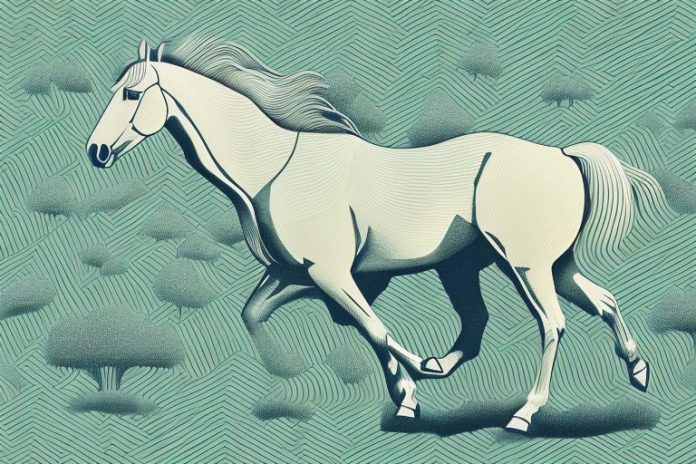 A hackney horse in a butterworth landscape