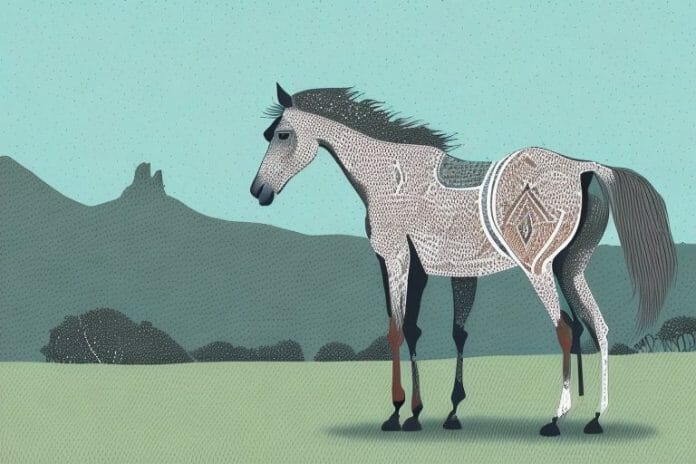 An appaloosa horse in a scenic landscape in knysna