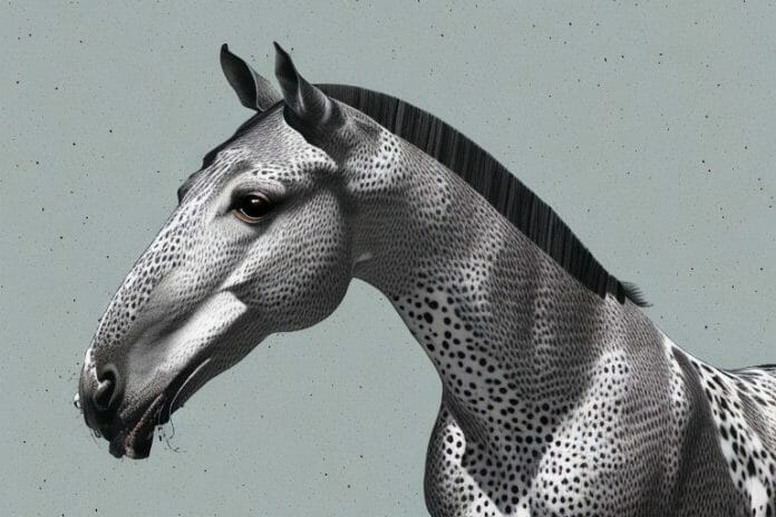An appaloosa horse in a rural setting in simon's town
