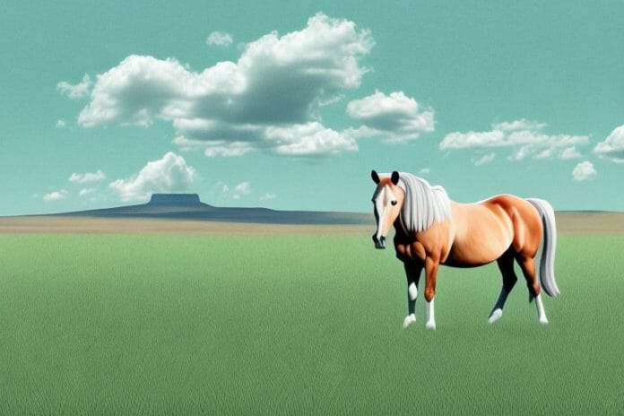 A horse in a field in the eastern cape