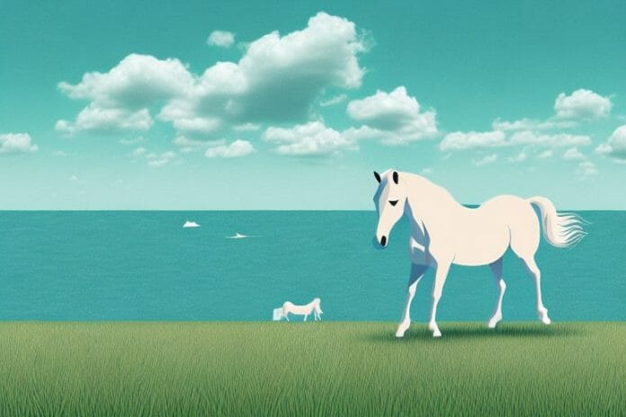 A horse in a field