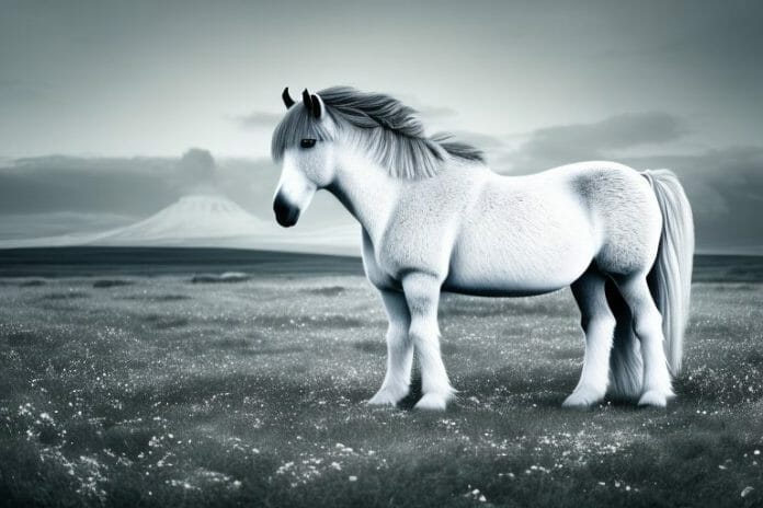 An icelandic horse standing in a field in krugersdorp