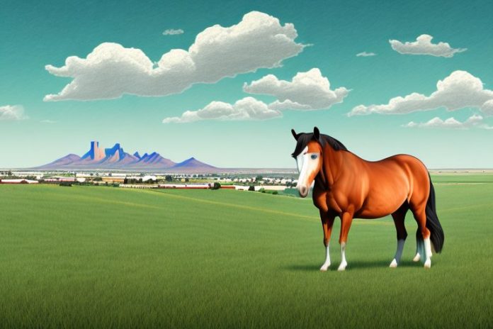 A horse in a rural setting