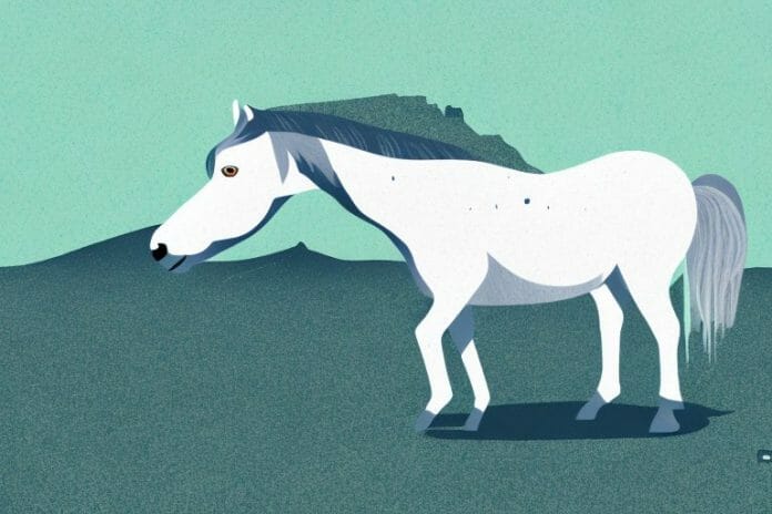 An icelandic horse in a rural south african landscape
