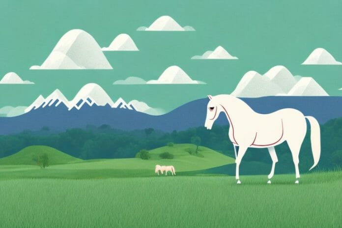 A horse in a field