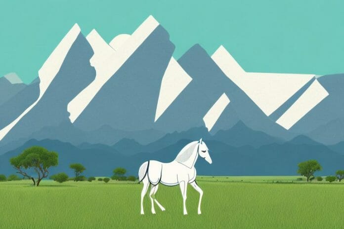 A horse in a field