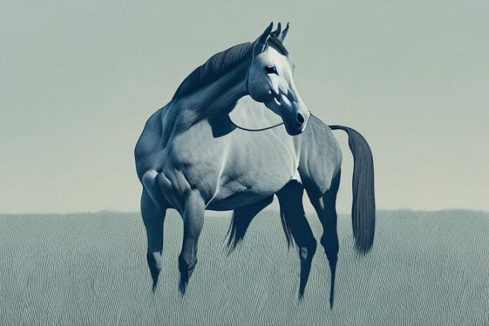 A horse in a field in kuruman