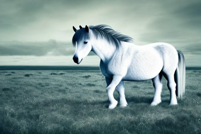 An icelandic horse in a field in lichtenburg
