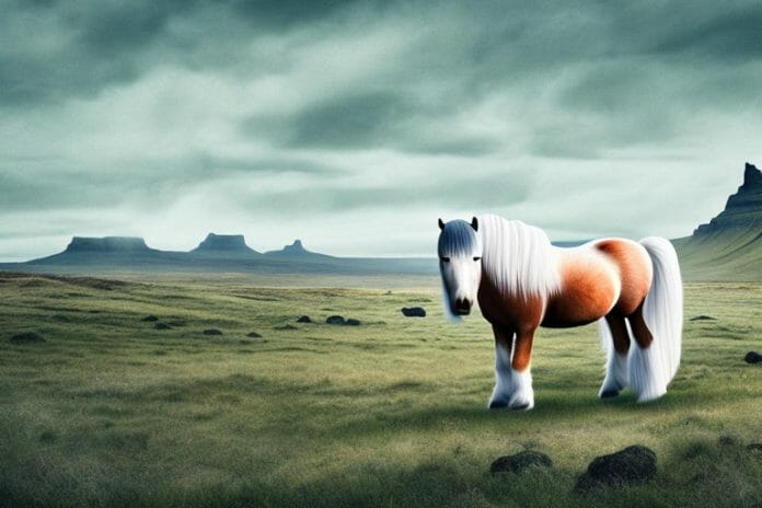 An icelandic horse in a south african landscape