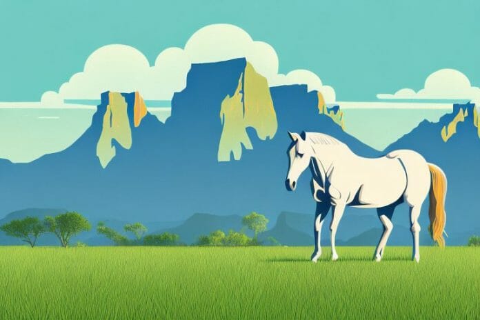 A horse in a field