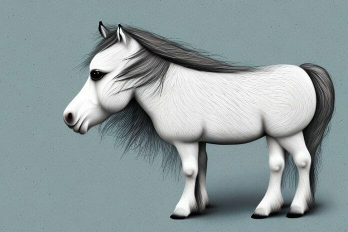 A shetland pony in a natural setting in newcastle