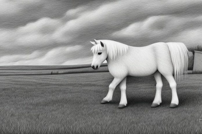 A shetland pony in a rural setting in east rand