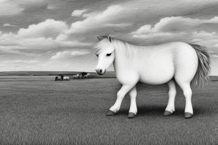 A shetland pony in a rural setting in mokopane