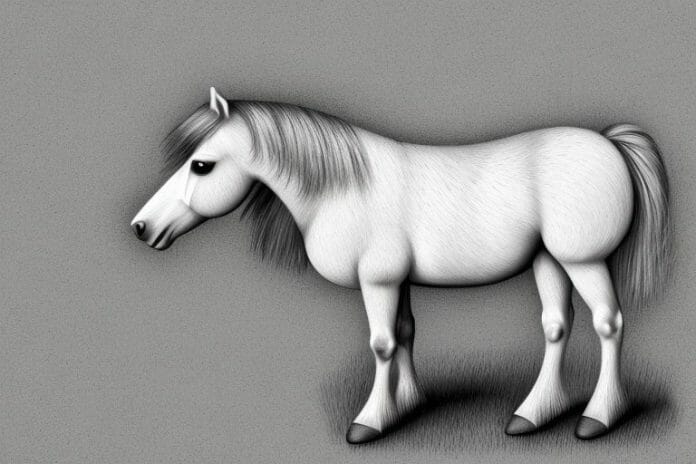 A shetland pony in a rural setting in musina