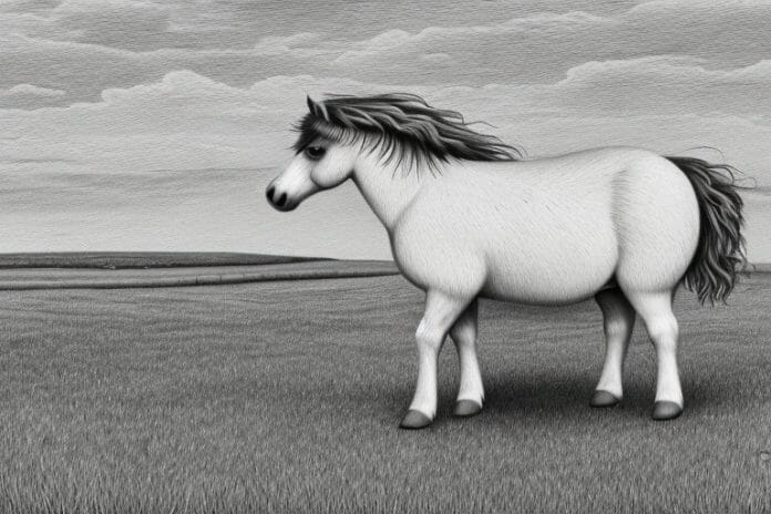A shetland pony in a rural setting in giyani