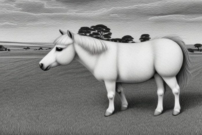 A shetland pony in a rural setting in modimolle