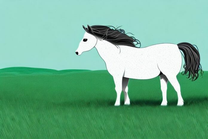 A shetland pony in a rural south african landscape