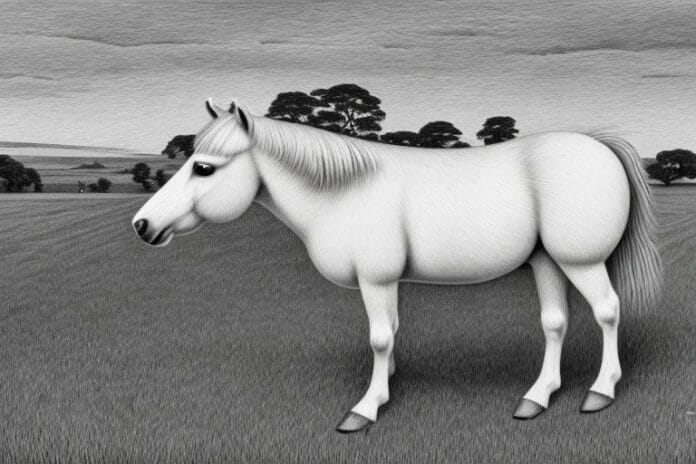 A shetland pony in its natural environment in cape town