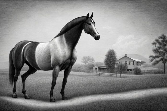 A tennessee walking horse in a rural setting in pietermaritzburg