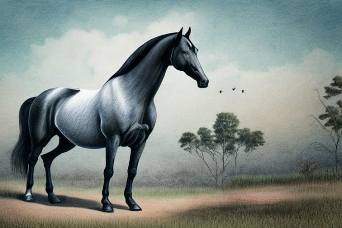A tennessee walking horse in a rural setting in durban