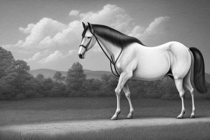 A tennessee walking horse in a rural setting in empangeni