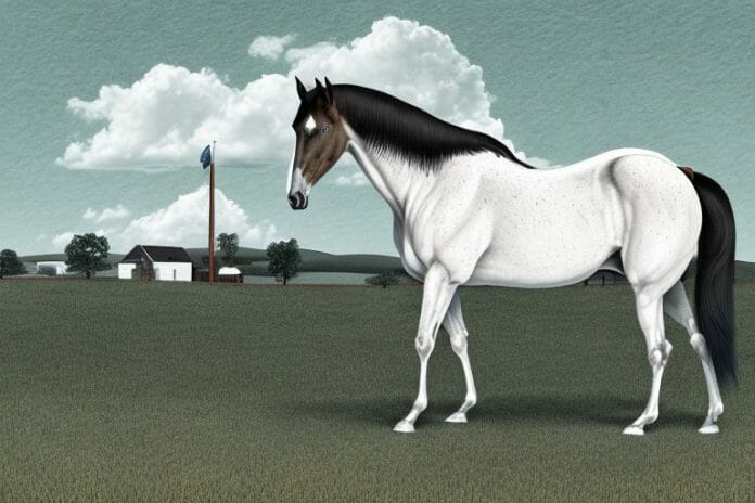 A tennessee walking horse in a rural setting in uitenhage