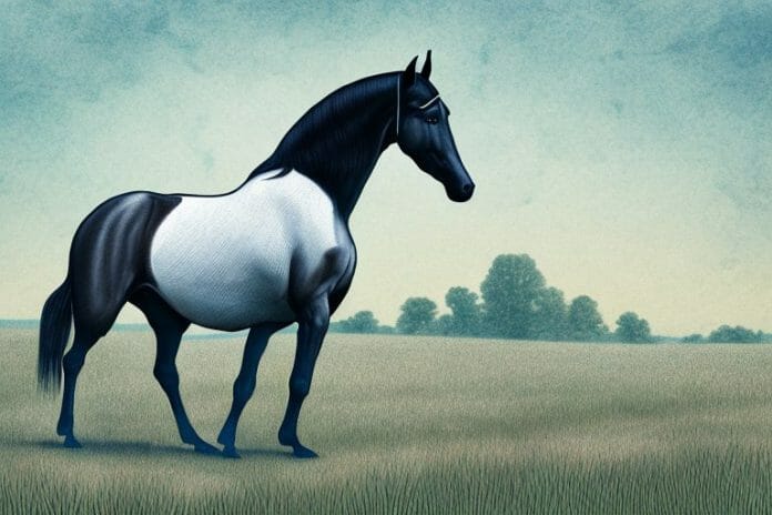 A tennessee walking horse in a field in grahamstown