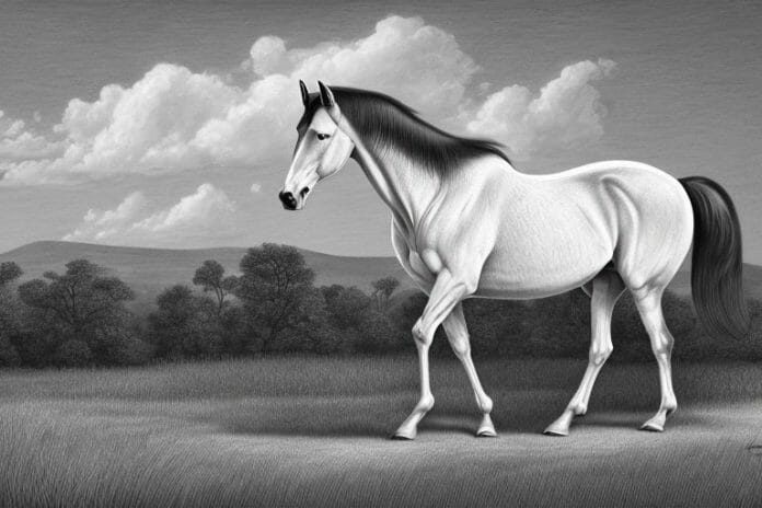 A tennessee walking horse in a rural setting in south africa