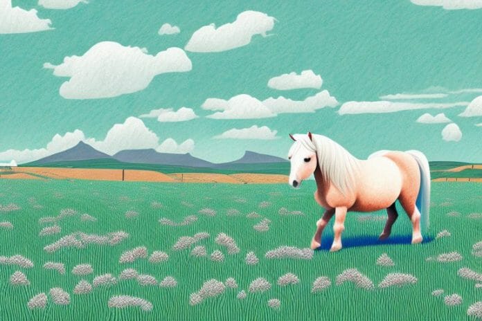 A shetland pony in a field in simon's town