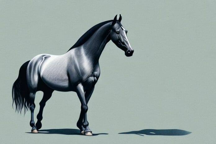 A tennessee walking horse in its natural environment in botshabelo