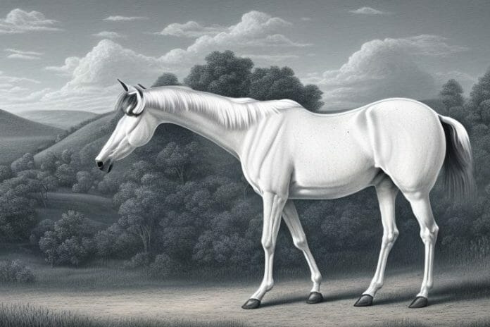 A tennessee walking horse in a rural setting in bethlehem