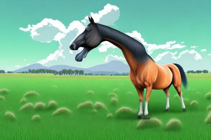 A tennessee walking horse in a rural setting in johannesburg
