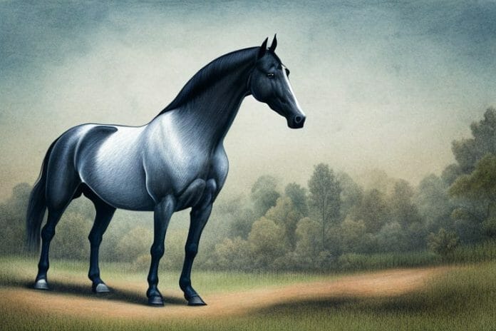 A tennessee walking horse in a rural setting in greater pretoria