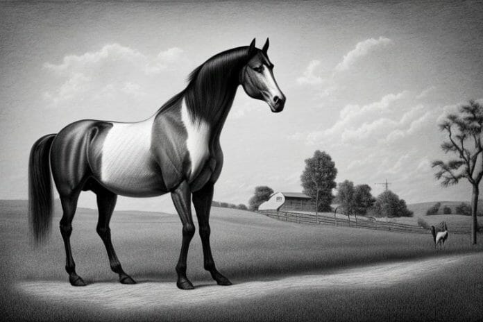 A tennessee walking horse in a rural setting in krugersdorp