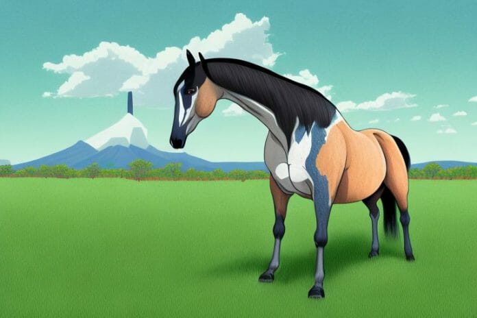 A tennessee walking horse in a grassy field in thohoyandou