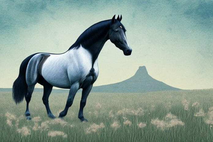 A tennessee walking horse in a field in hazyview