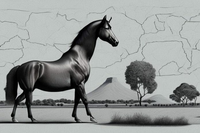 A tennessee walking horse in an upington